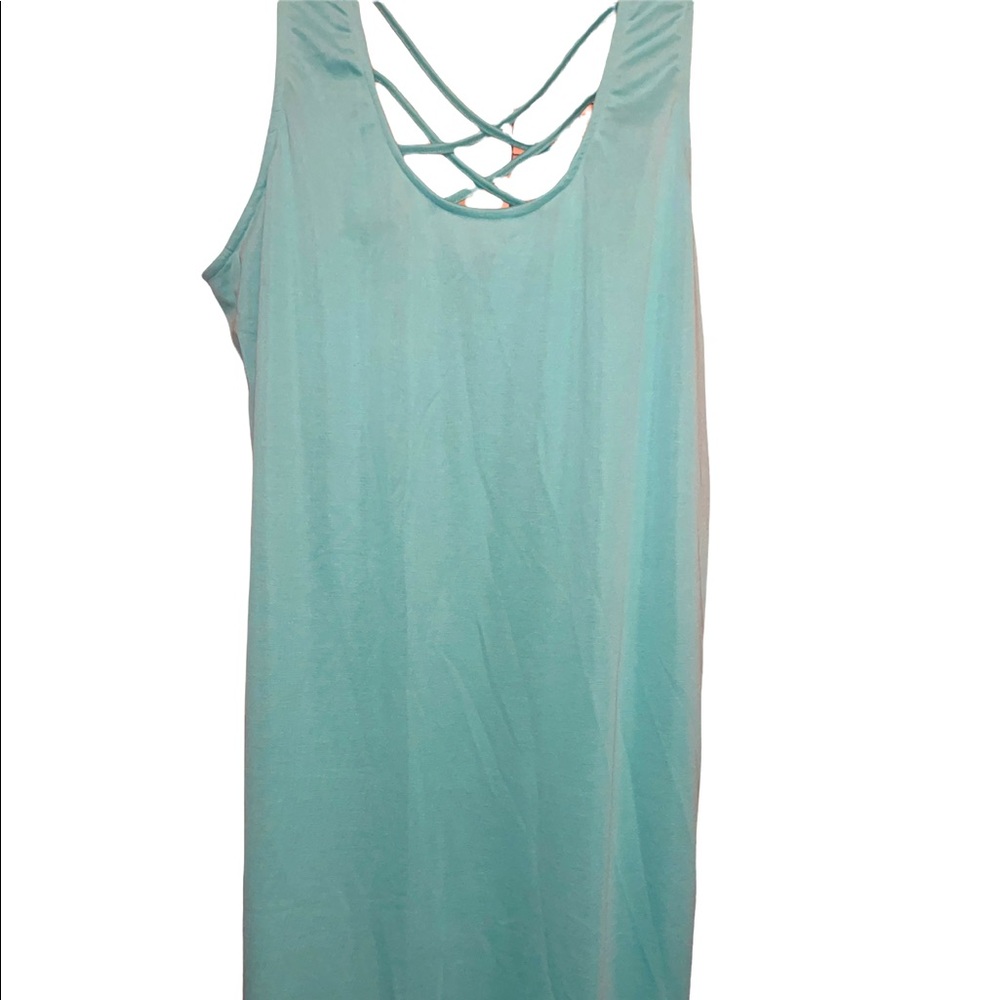 Pretty aquamarine dress maxi